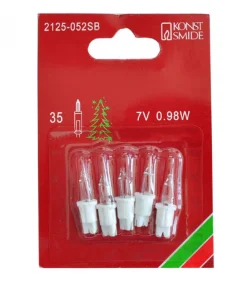 5 Ampoules De Rechange 7 V, 0,98 W Pour Guirlande De Noël 35 Lampes