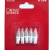5 Ampoules De Rechange Givrees 6 V, 0,84W Pour Guirlande De Noël