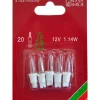 5 Ampoules De Rechange 12V, 1,14W Pour Guirlande De Noël 20 Lampes