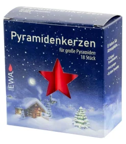 18 Bougies De Noël Pour Pyramide, Pyramidenkerzen 17 Mm
