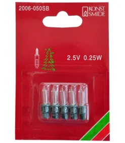 Ampoules De Rechange 2,5V - 0,25 W Pour Guirlande De Noël, Douille Verte