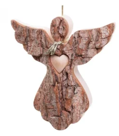 Ange De Noël A Suspendre Avec Un Coeur, 12 Cm