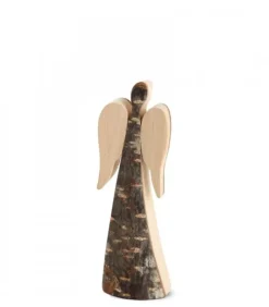 Ange De Noël En Bois, Double Face 9 Cm