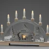 Arche Lumineuse Led En Bois Avec Crèche De Noël, 7 Lampes, 45 Cm