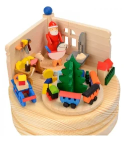 Boite A Musique Bois, Atelier Du Père Noël