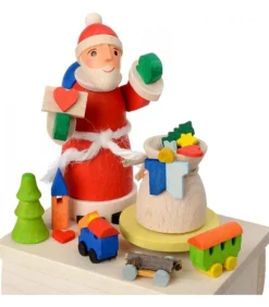 Boite A Musique Enfant A Manivelle, Père Noël Et Jouets