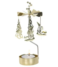 Bougeoir Carrousel Lutin Marchant Dans LÀ Neige