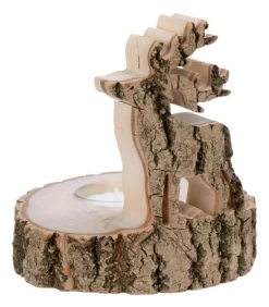 Bougeoir En Bois Brame Du Cerf, 13 Cm