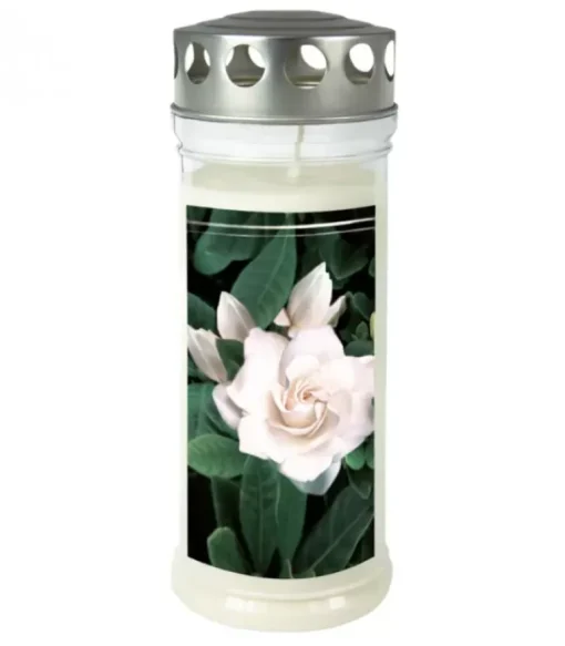 Bougie Funeraire Gardenia, 21,5 Cm
