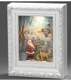 Cadre Photo Lumineux Père Noël Avec Animaux