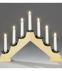 Chandelier De Noël En Bois Naturel