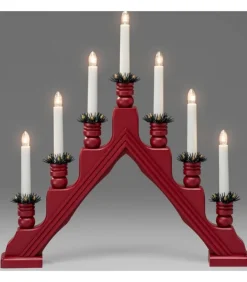 Chandelier Suedois Rouge À 7 Branches