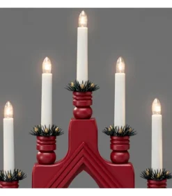 Chandelier Suedois Rouge À 7 Branches