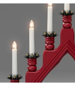 Chandelier Suedois Rouge À 7 Branches