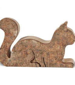 Chat En Bois Allonge, 6 Cm