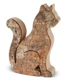 Chat En Bois Assis, 8,5 Cm