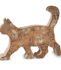 Chat En Bois Marchant, 9,5 Cm