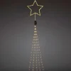 Cime Sapin De Noël, Voile Guirlande Avec Etoile Doree, 274 Diodes Led