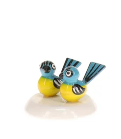 Couple De Mesanges - Village De Noël Miniature