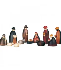 Crèche De Noël Complete Avec 12 Personnages 17 Cm