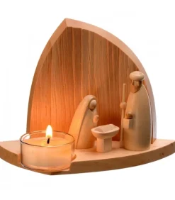 Crèche De Noël Moderne Avec Bougeoir