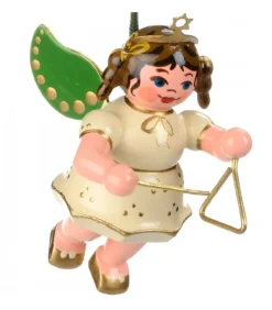Déco Sapin De Noël, Ange Avec Un Triangle