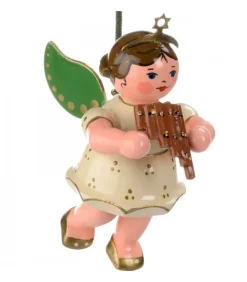 Déco Sapin De Noël, Ange Et Flute De Pan