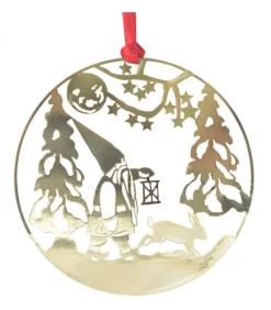 Déco Sapin De Noël, Lutin Marchant Dans La Foret