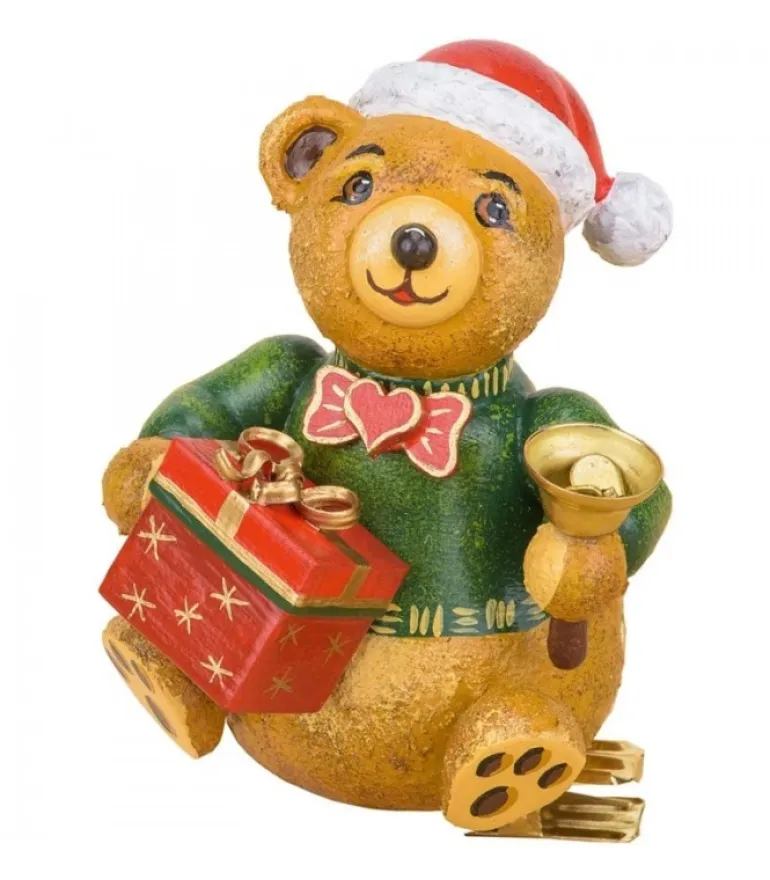 Déco Sapin Vintage, Ourson Et Paquet Cadeau