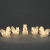 Ecureuils Lumineux 12 Cm En Acrylique, 40 Diodes Blanc Chaud
