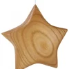 Etoile En Bois Poli A Suspendre 7,5 Cm