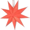 Etoile Lumineuse Rouge En Papier A Suspendre, 45 Cm
