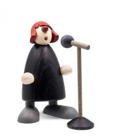 Figurine Jazz, Chanteuse Devant Micro
