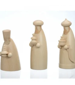 Figurines Bois Pour Crèche De Noël, Les Trois Rois Mages, 12 Cm