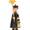 Garcon Chanteur Avec Etoile - Village De Noël Miniature
