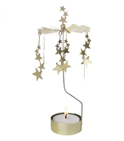 Grand Bougeoir Carrousel Nuit Etoilee, 28 Cm