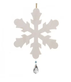 Grand Flocon De Neige A Suspendre Avec Cristal Swarovski 12 Cm