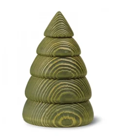 Grand Sapin De Noël En Bois Design, 14 Cm, Vert