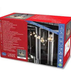 Guirlande Lumineuse De Terrasse 10 M Extensible, 10 Ampoules Ambrees