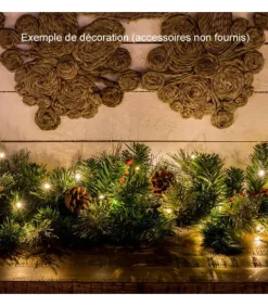 Guirlande Lumineuse Led Effet Gouttes, 50 Diodes Ambrees, Fil Noir