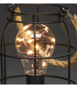 Lanterne Lumineuse A Led En Metal, Ronde, 18 Cm