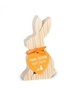 Lapin En Bois Naturel, 10 Cm