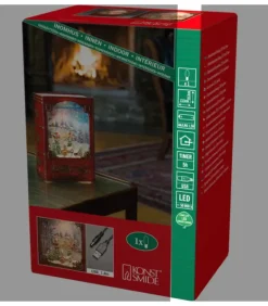 Livre De Noël Lanterne À Neige, Père Noël Dans Un Traineau