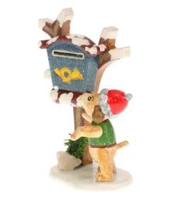 Livreur De Journaux, Chien - Village De Noël Miniature