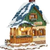 Maison Eclairee Pour Figurine De Noël Miniature Winterkinder, La Maison Forestiere