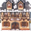Maison Eclairee Pour Village De Noël Miniature Winterkinder, Restaurant