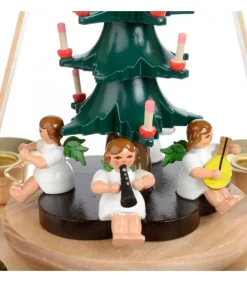 Manège De Noël, Anges Musiciens Autour Du Sapin