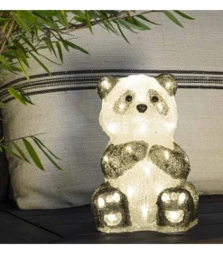 Panda Lumineux Led 27 Cm En Acrylique, 40 Diodes Blanc Chaud
