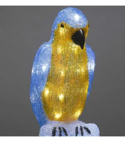 Perroquet Lumineux 50 Cm En Acrylique, 48 Diodes Blanc Chaud