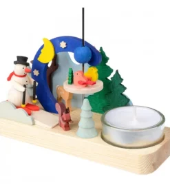 Petit Carrousel En Bois Bonhomme De Neige